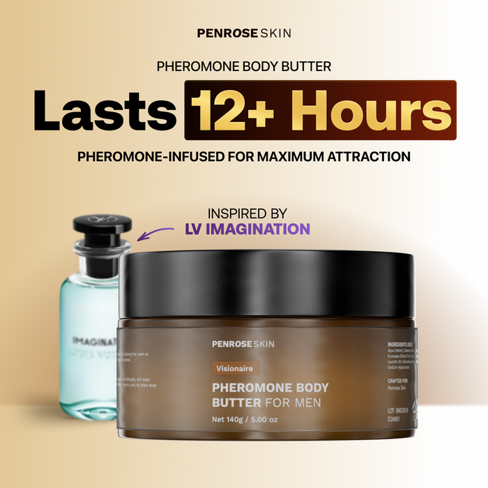 Visionaire pheromone body butter, inspired by Louis Vuitton Imagination — lasts 12+ hours